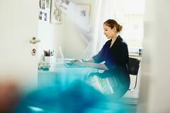 woman working from home