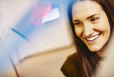 Smiling woman portrait