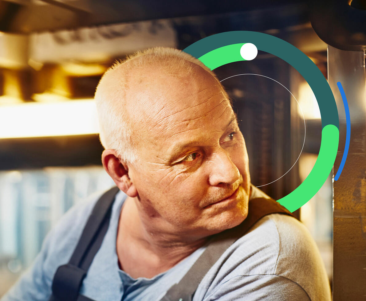 A man in overalls