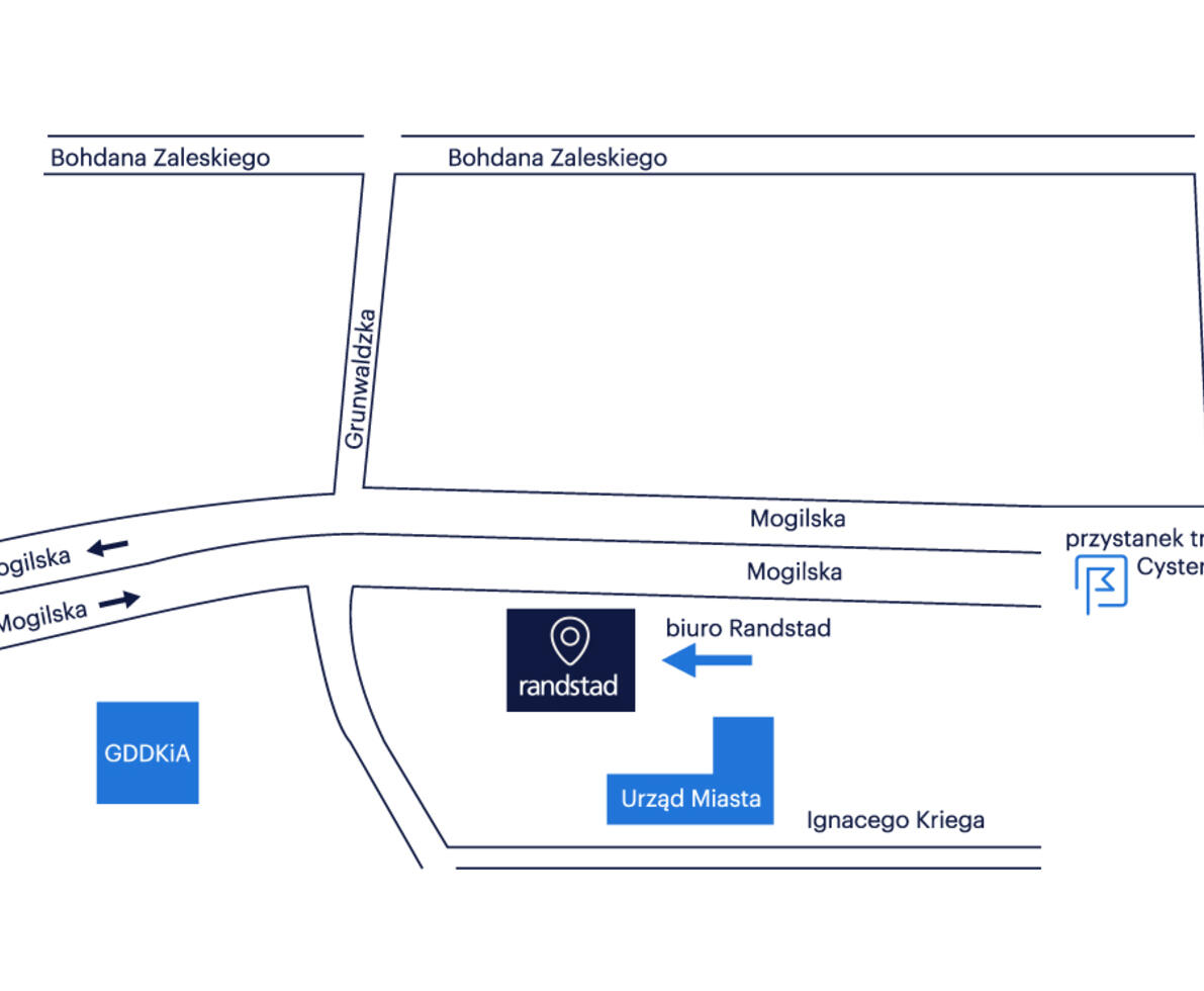 mapa krakow