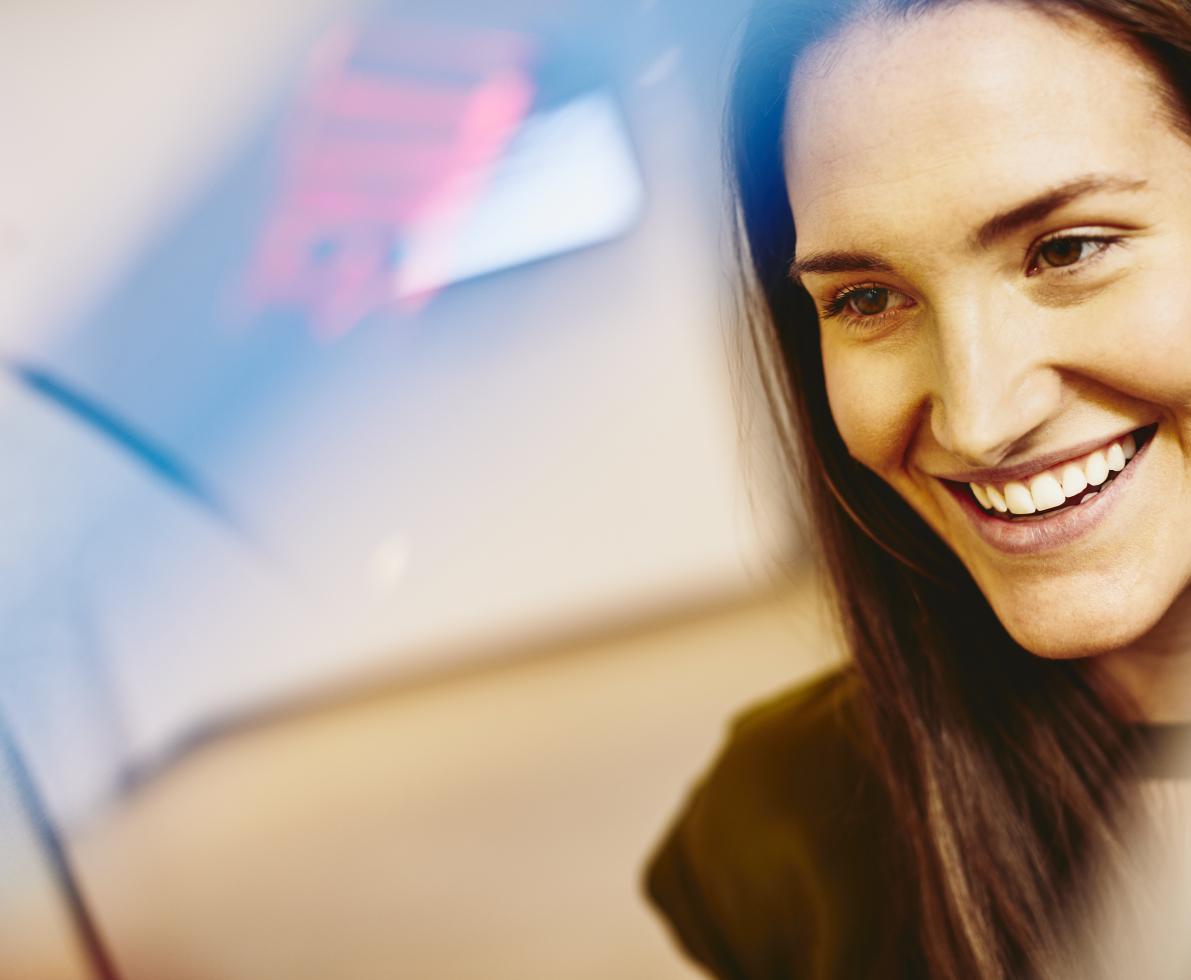 Smiling woman portrait